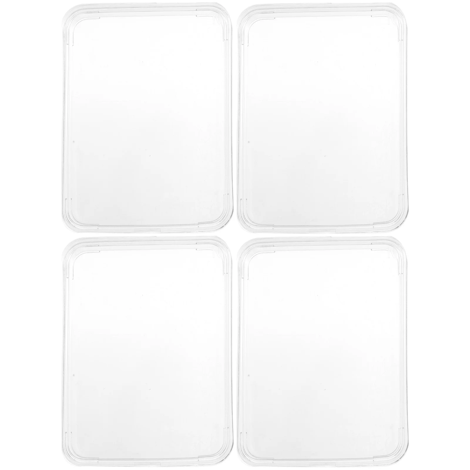 

4 Pcs Protective Boxes Clear Storage Cases for Collectors Dust Proof Round Holders Storage Box Small Transparent Key
