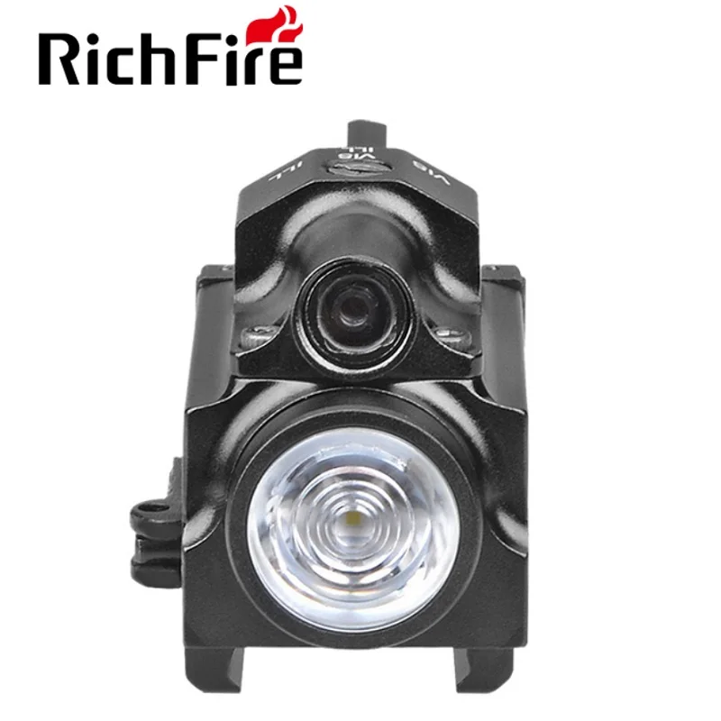 Richfire SFD-067A Powerful Tactical Flashlight 1000LM Rechargeable Weaponlight with Laser Light for Quick Release Rail Mount