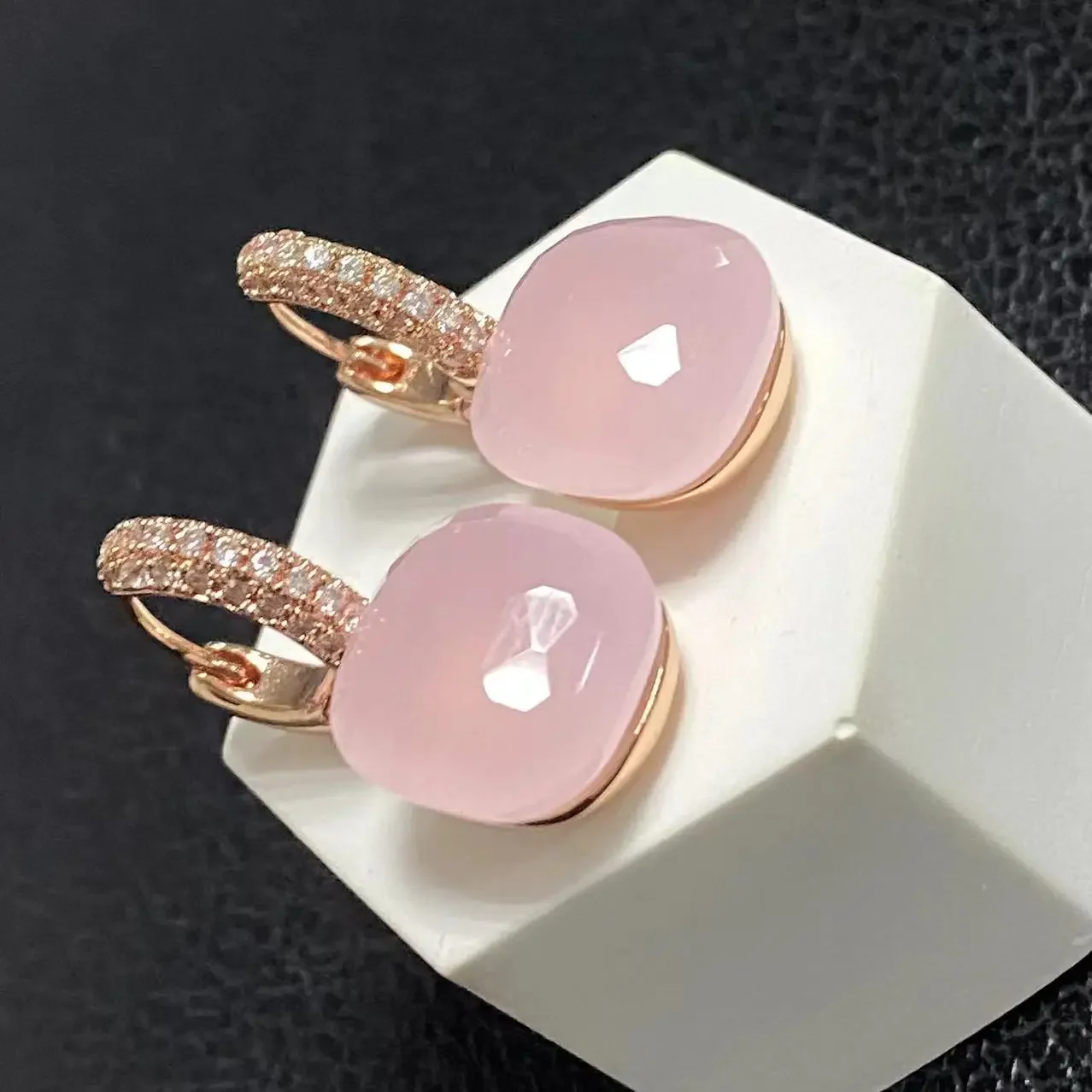 12.6mm  Nudo Earrings Inlay Zircon Candy Color Crystal Earrings For Women Drop Earrings Fashion Jewelry Gift