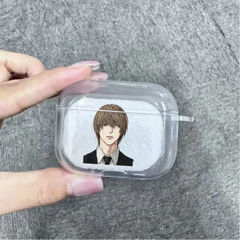 Japan Anime Mikami Teru Death Note Case Soft silicone TPU Case For AirPods 4 Pro 1 2 3 Clear Transparent Bluetooth Earphone Case view 2