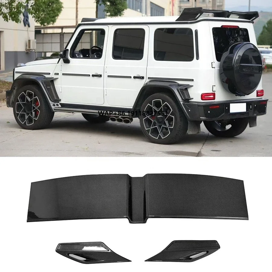 

Dry Carbon Fiber Rear Spoiler forG-Class W465 G63 G350 G550 G500 2024-2025 B Style Car Roof Tail Fin Spoiler Wing