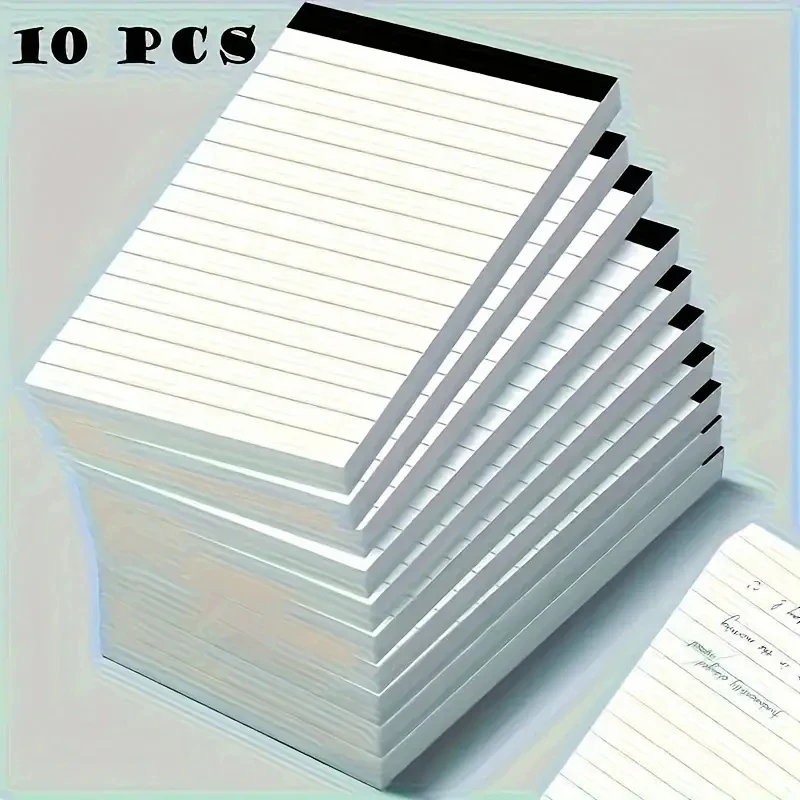 notepads forrado em tamanho de bolso artigos de papelaria memo pad almofadas de escrita escritorio cadernos escolares 30 folhas cada 10 pacotes 01