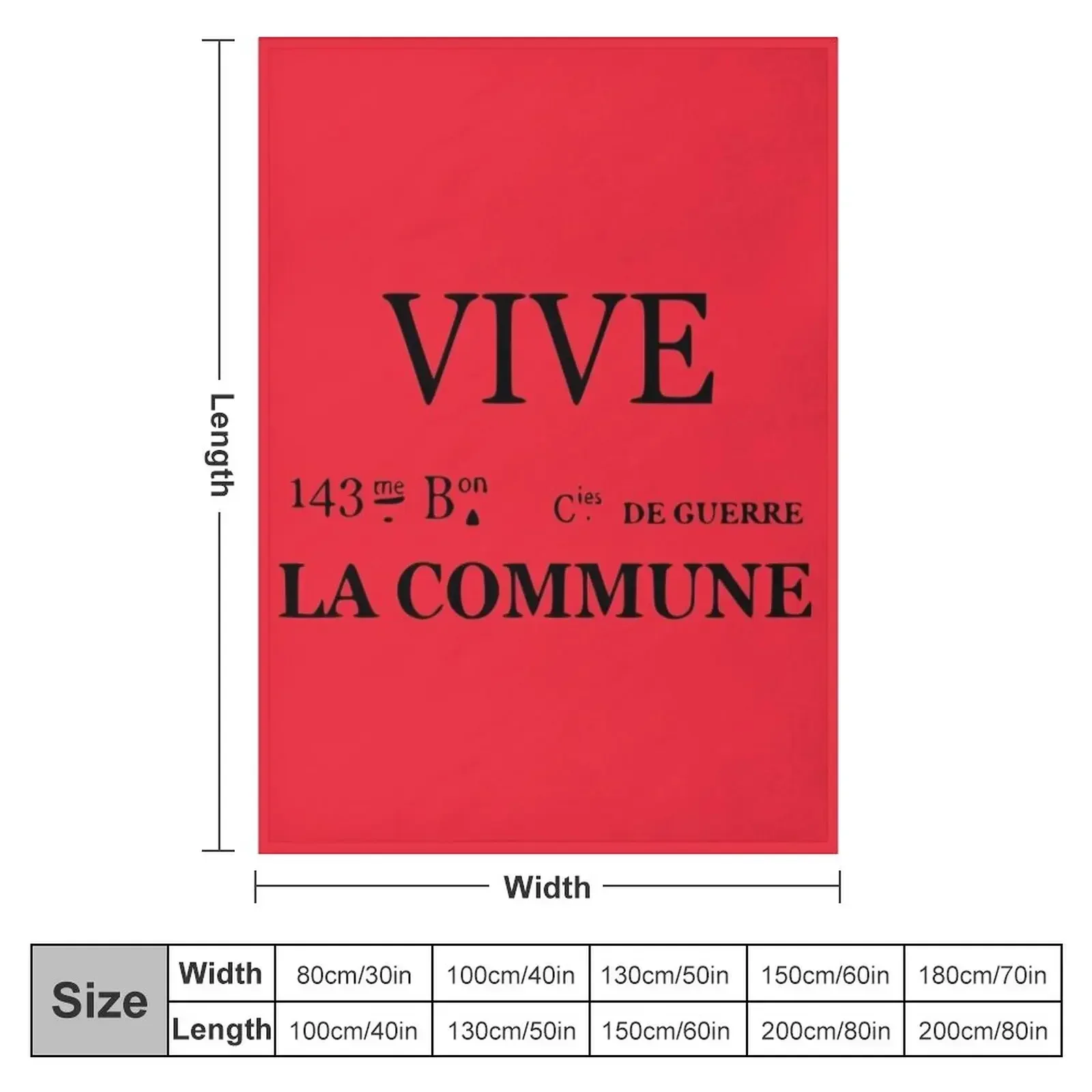 Vive la Commune Flag of the 143rd battalion of the Communal National Guards of the Paris Commune Throw Blanket Sofa Bed Blankets