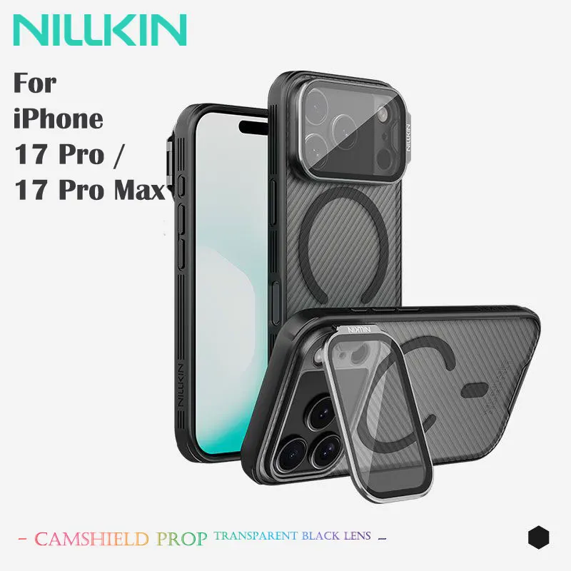 

For iPhone 17 Pro Max Case, NILLKIN CamShield Prop, 360° Dual-Shell Protection, Magnetic Pen Holder, Anti-Fingerprint Coating