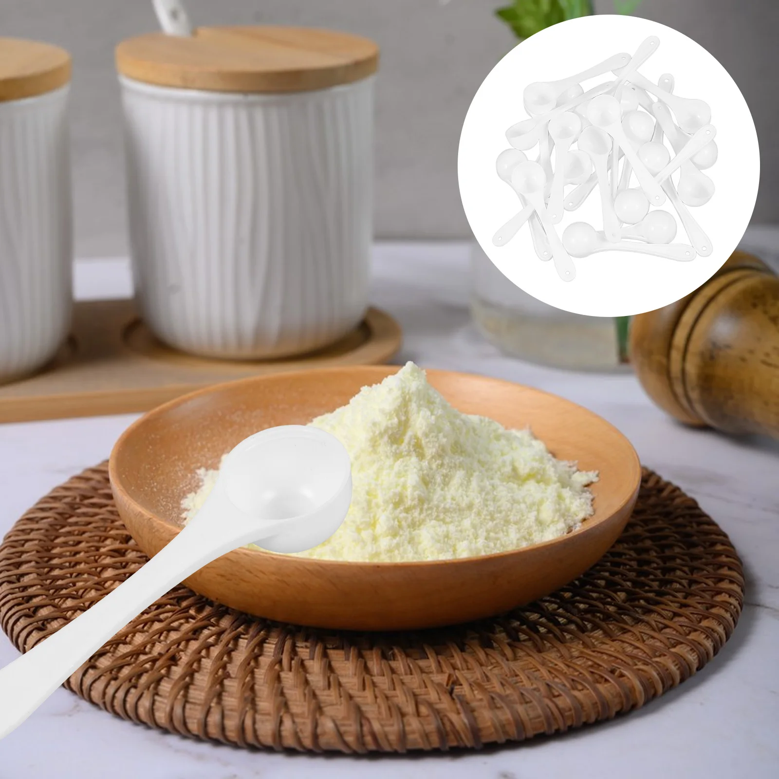 

25Pcs Measuring Scoop PP Material Multi-Function Coffee Tea Powder Milk Spoon Kitchen Powder Scoop Tea Spoon