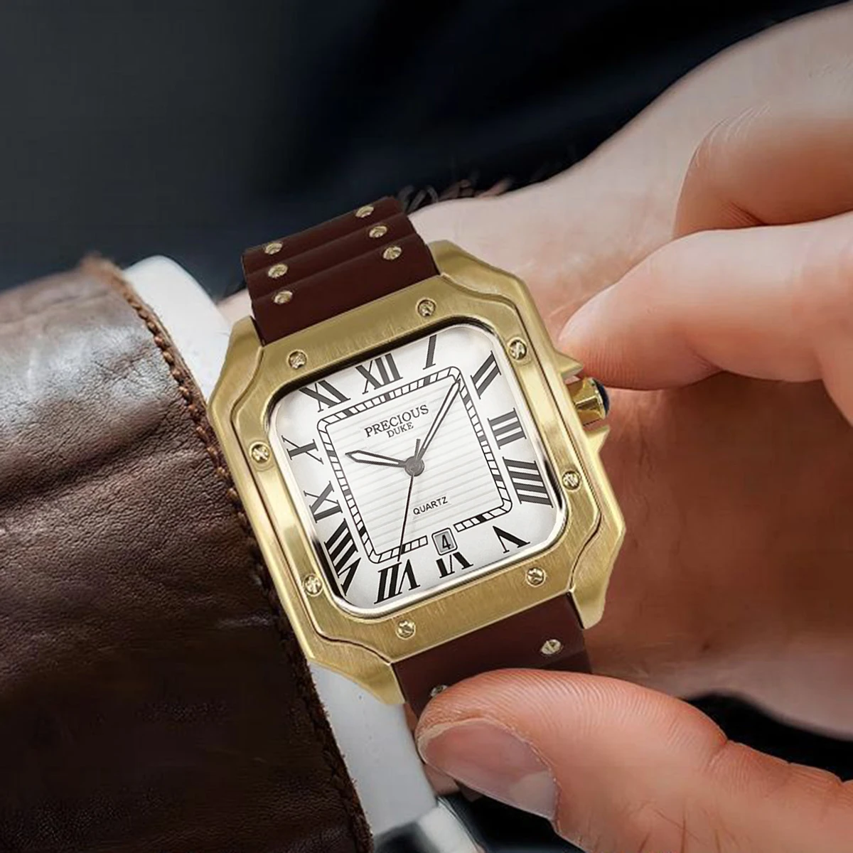 2025 мужские модные роскошные деловые кварцевые часы из нержавеющей стали, водонепроницаемые часы с вечной датой, британские брендовые часы