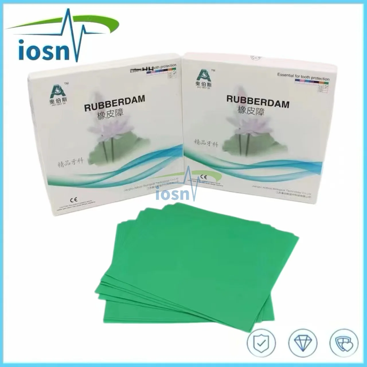 

Dental Rubber Dam Sheet Natural Latex Rubber barrier Dams 5*5/6*6" For Kids Adults Endodontic Teeth Whitening Materials