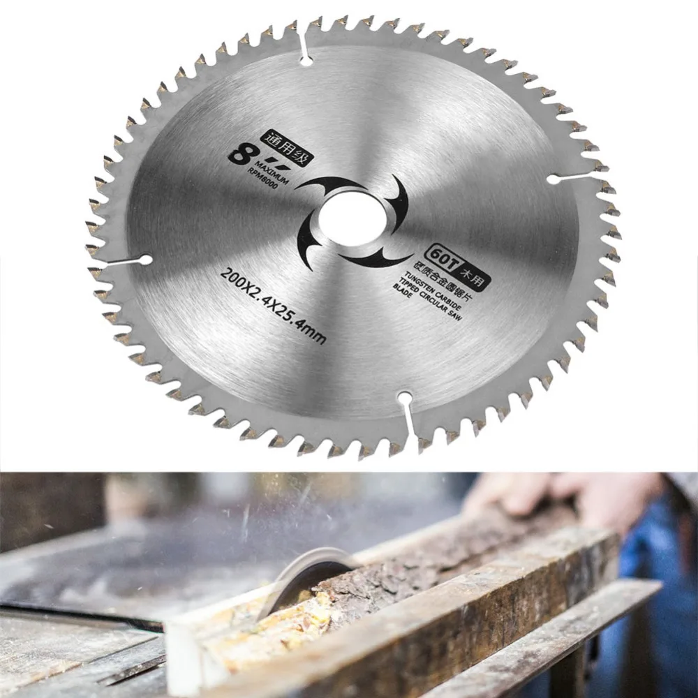 8 Inch Circular Saw Blade 60 Teeth / 40 Teeth Adjustable Punching Saw Carbide Saw Blade Thin Kerf Design Carbide Tip