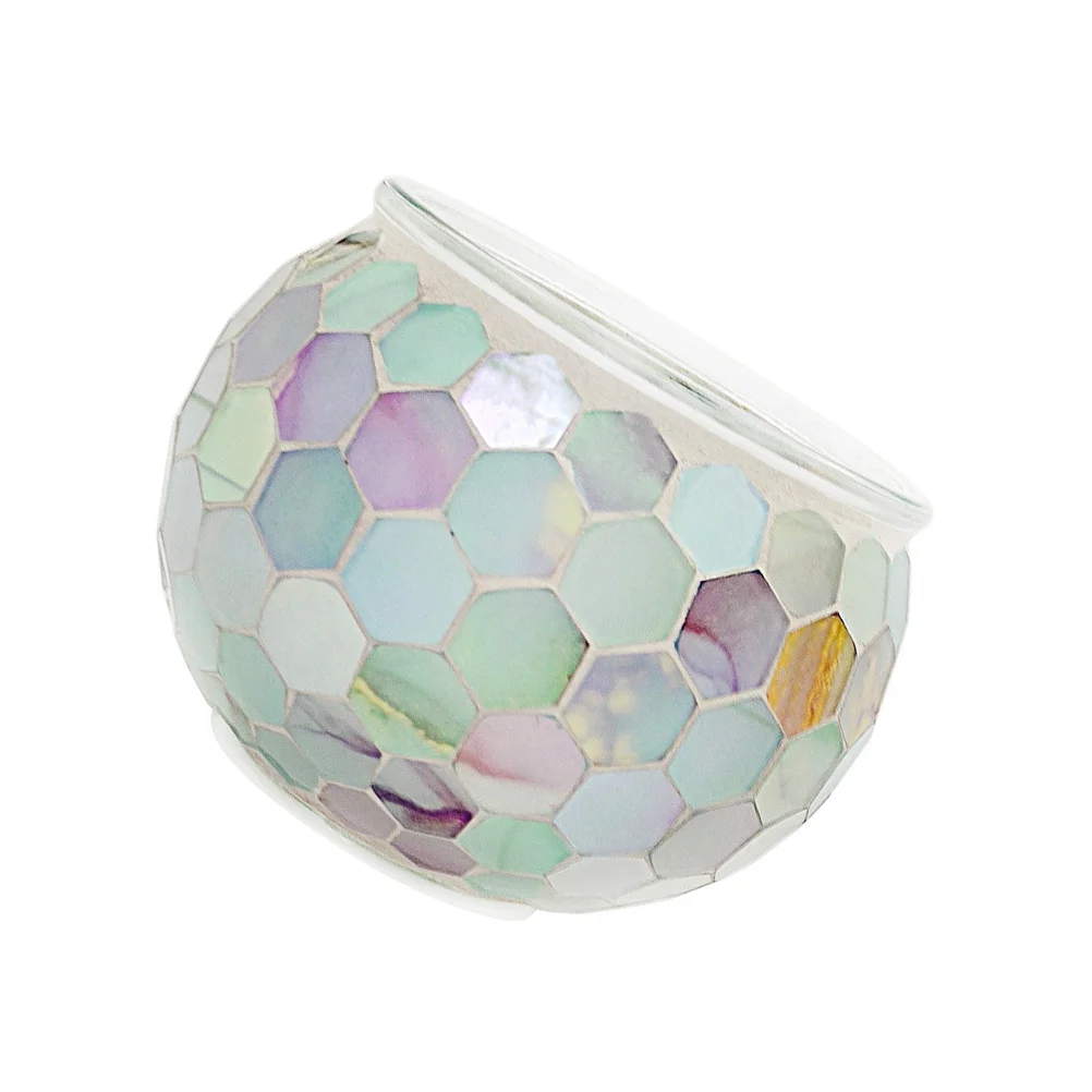 

1Pcs Mosaic Glass Candleholder Decorative Candlesticks Cup Ornament for Christmas Party Bar Coffee Shop Glass Candlesticks