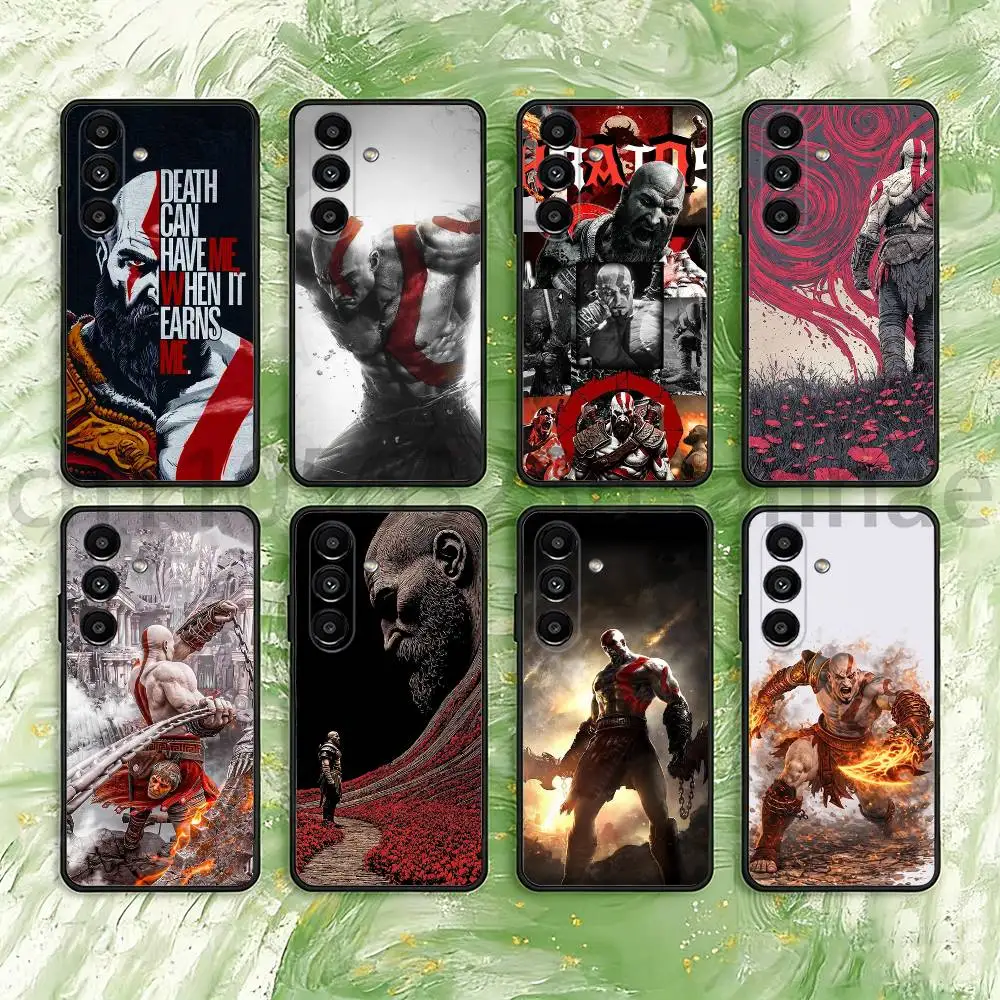 Coque de téléphone G-God OF War K-Kratos pour Samsung S25,24,21,22,23,S30,Ultra,S20,Plus,Fe,Lite,Note,S10,S9, coque souple noire