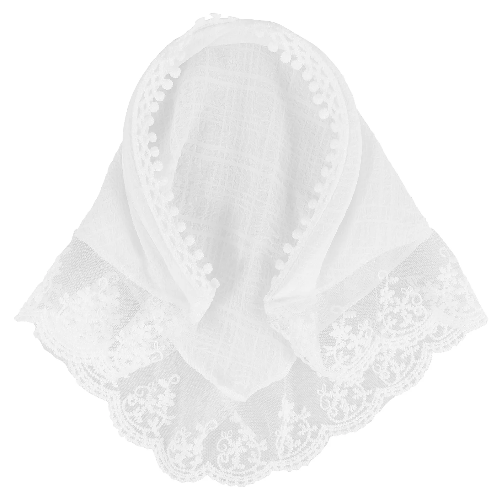 

White Lace Headband Hair Scarf Country Style Fashion Headbands Decorative Bandana Women Hair Band Kerchief Bubble Gauze