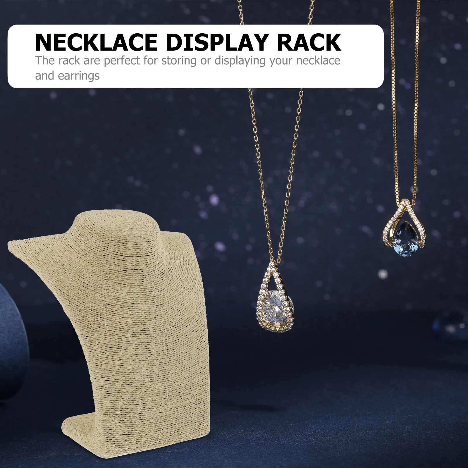 

Подставка-органайзер для украшений в форме шеи из премиального материала, держатель для кулонов и цепочек, витрина для ожерелий