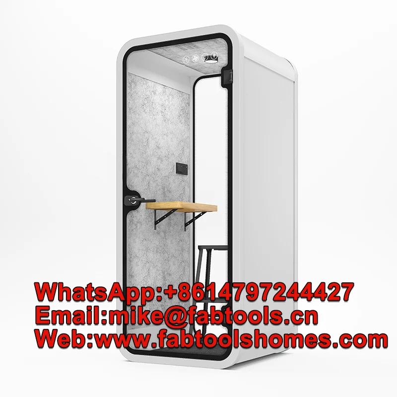 Soundproof Office Pod Privacy Phone Booth Room Dividers for Open Plan Offices Portable Meeting Spaces with Acoustic Panels