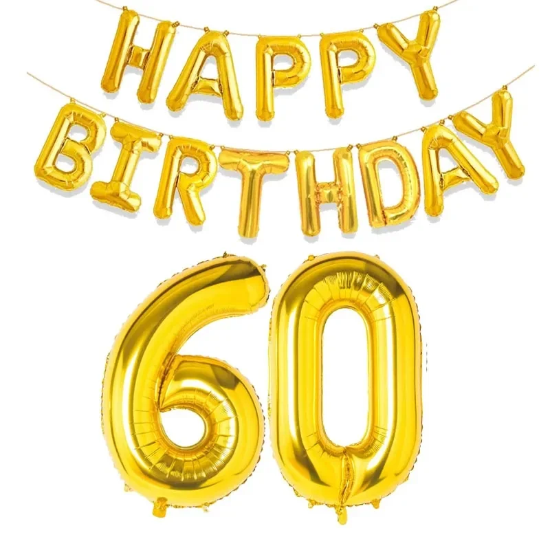 15 Stück goldene alles Gute zum Geburtstag mit Zahlen-Folienballons für Kinder und Erwachsene, Party-Dekoration, Junge, Mädchen, 10, 18, 20, 25, 30, 35, 40, 50, 60 Jahre alt – Detail 29