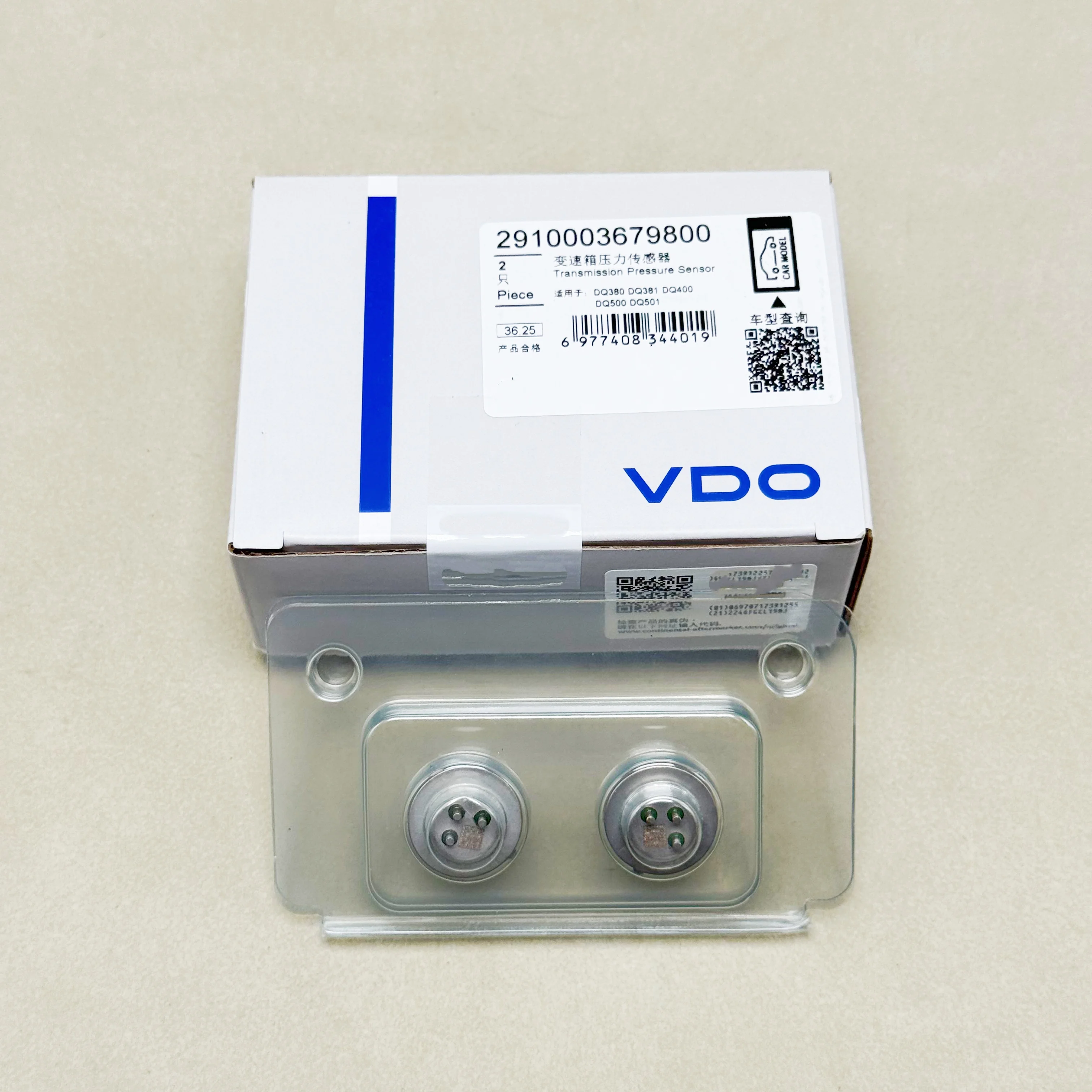 الأصلي VDO 2 قطعة 0DE DQ380 DQ381 0GC TCU TCM استشعار الضغط وحدة تحكم نقل 725.0 لأودي Q3 A3 VW Tiguan