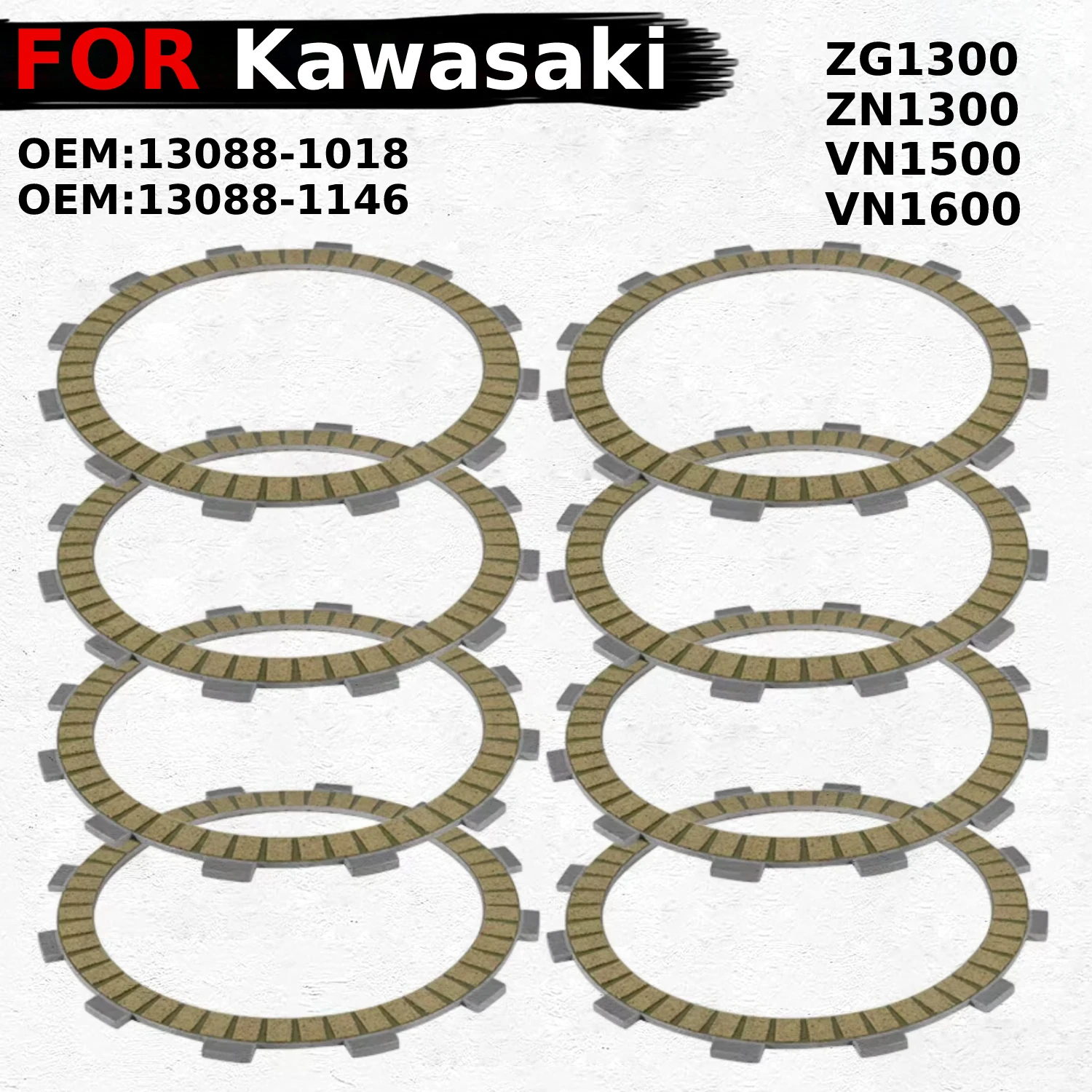 

Фрикционные диски сцепления для мотоциклов Kawasaki VN1500, аксессуары OEM:13088-1018