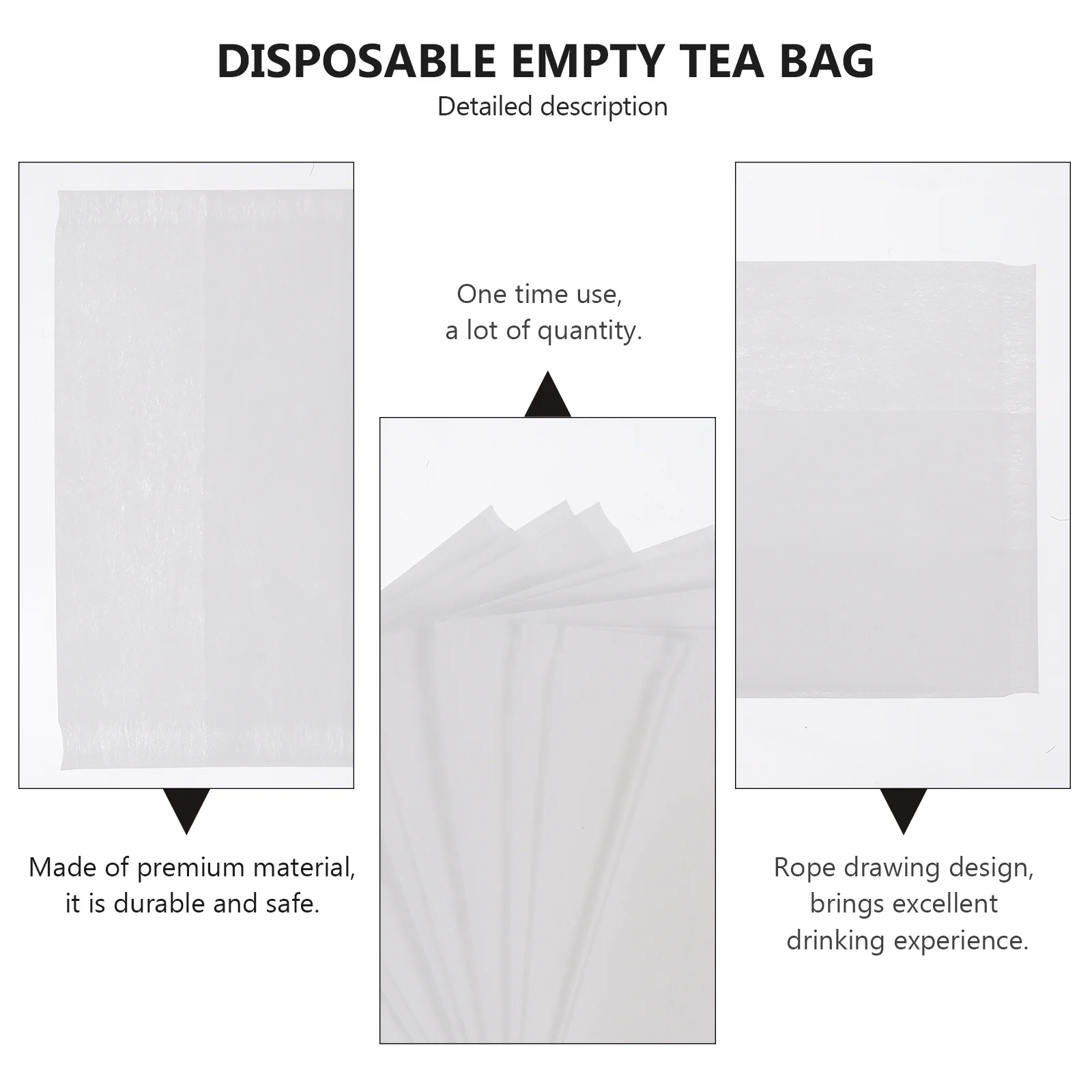 

200Pcs Tea Filter Bags Paper Drawstring Heat Resistant Disposable Loose Leaf Herbal Tea Coffee Spice Infuser Bags