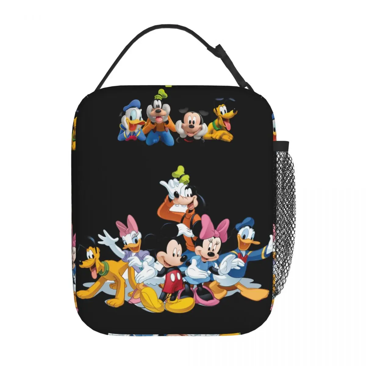 Custom Mickey Mouse Minnie Collage Lunch Bag Thermal Cooler Insulated Lunch Box for Women Kids School Food Portable Tote Bags