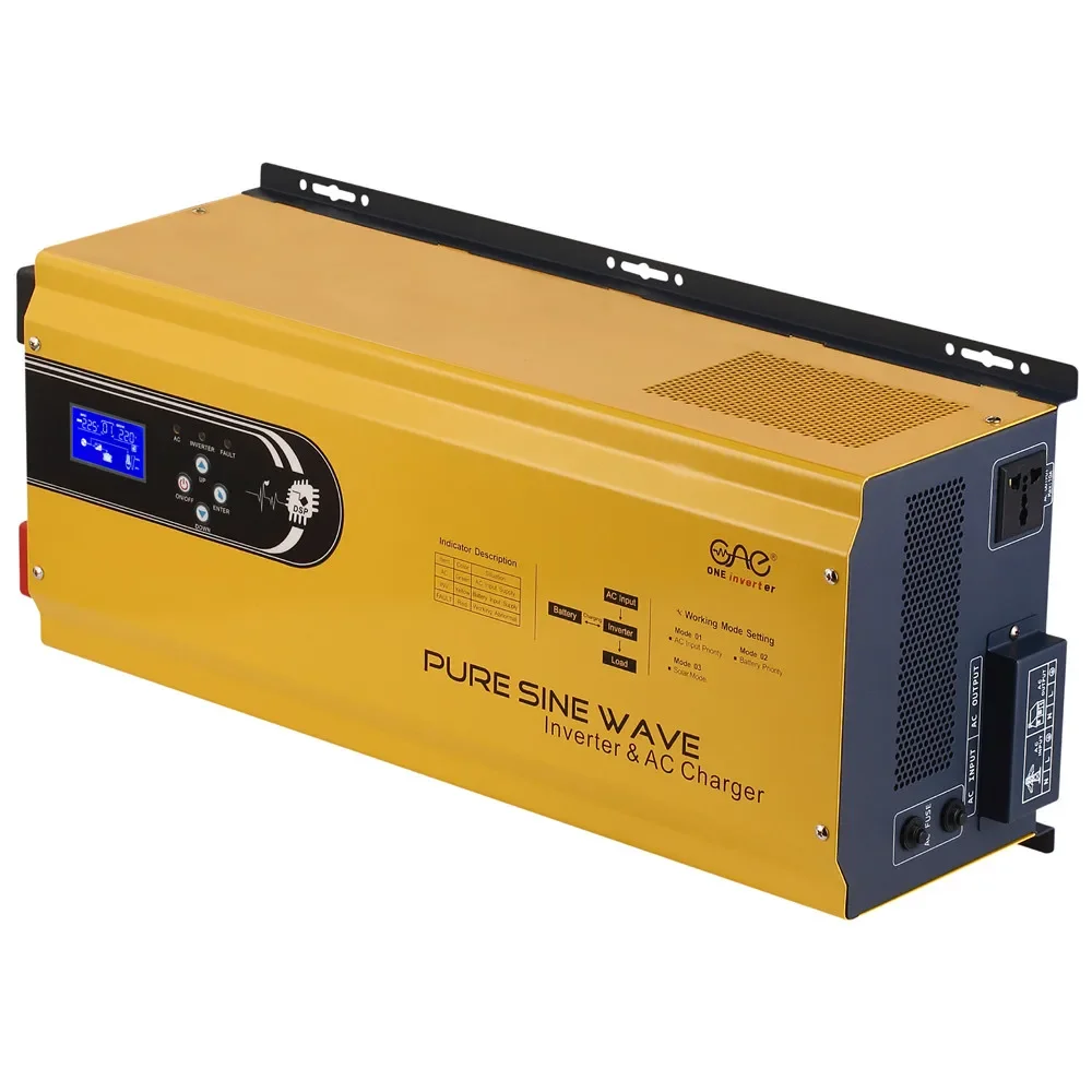 Invertor 12v 220v Pure Sine Inverter 12v 220v Full Sine Photovoltaic Hybrid Inverter 6000w AC Car Inversor 3000w Conversor