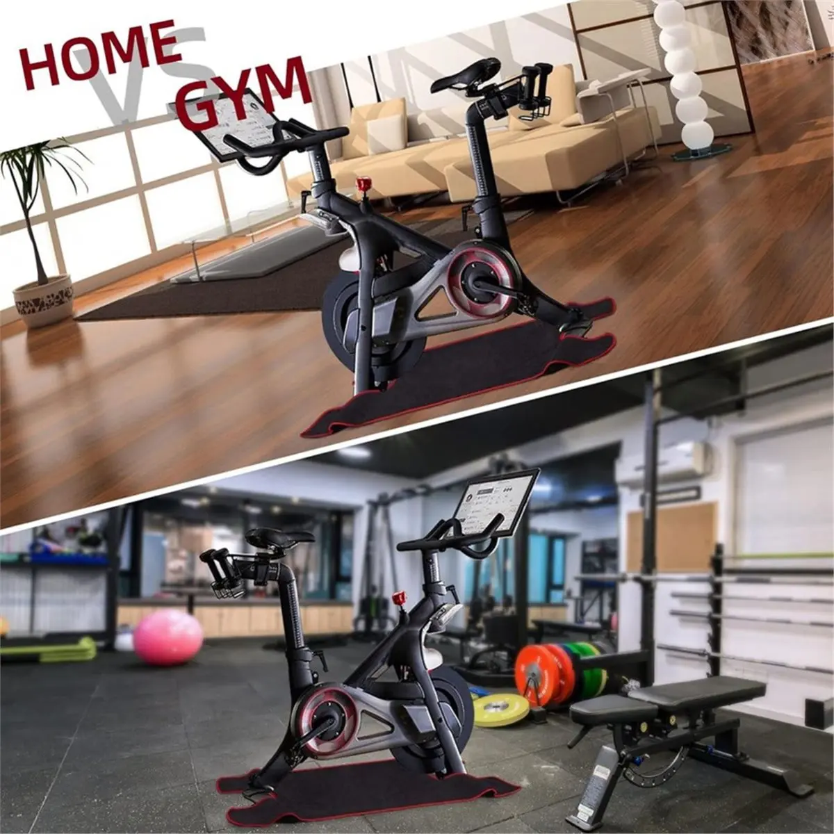 giftnew Exercise Bike Sweat Towel Mat Absorbent Bike Sweat Guard, Anti Slip & Machine Washable Mat for Bike