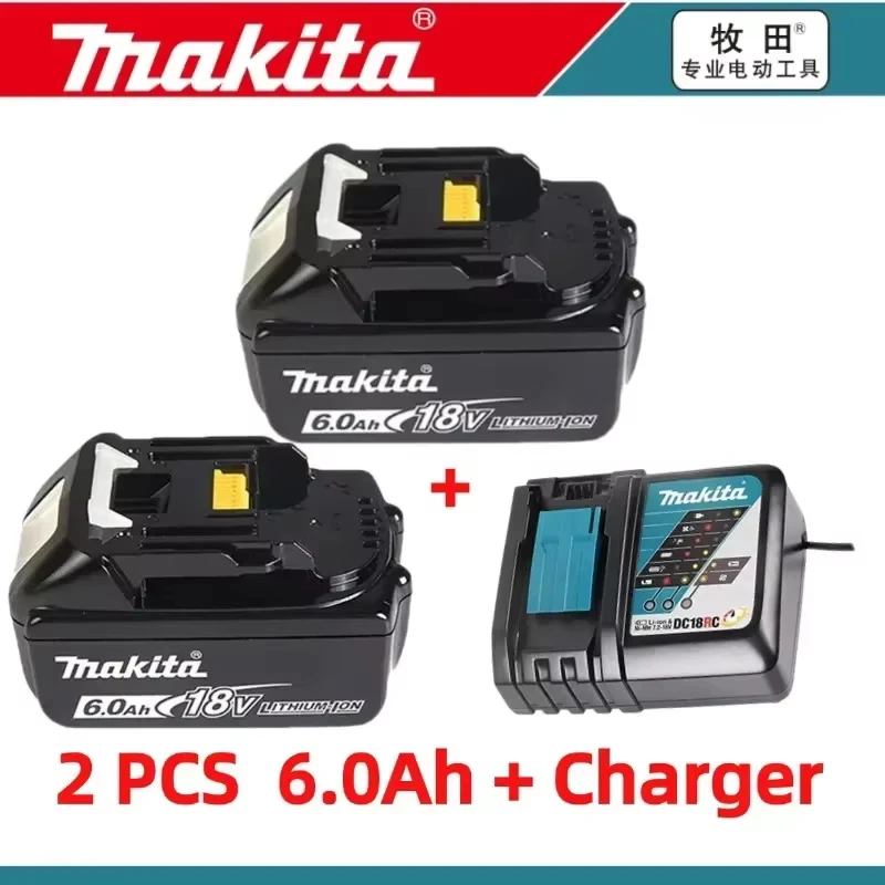 ? Premium Makita 18V 6.0Ah accu, gebouwd voor professionele en zware toepassingen, geschikt voor LXT BL1830 BL1840 BL1850 BL1860 TD173D
