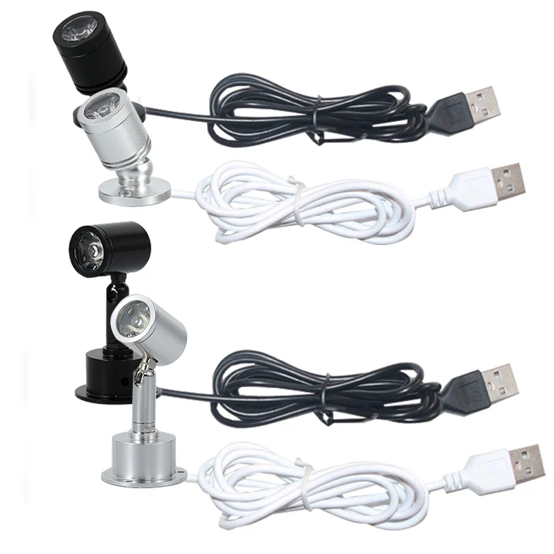 Surface Mounted Ceiling Mini Spot Light USB 5V Interface 3W DC5V Led USB Spotlight Jewelry Cabinet Showcase Counter Lamp