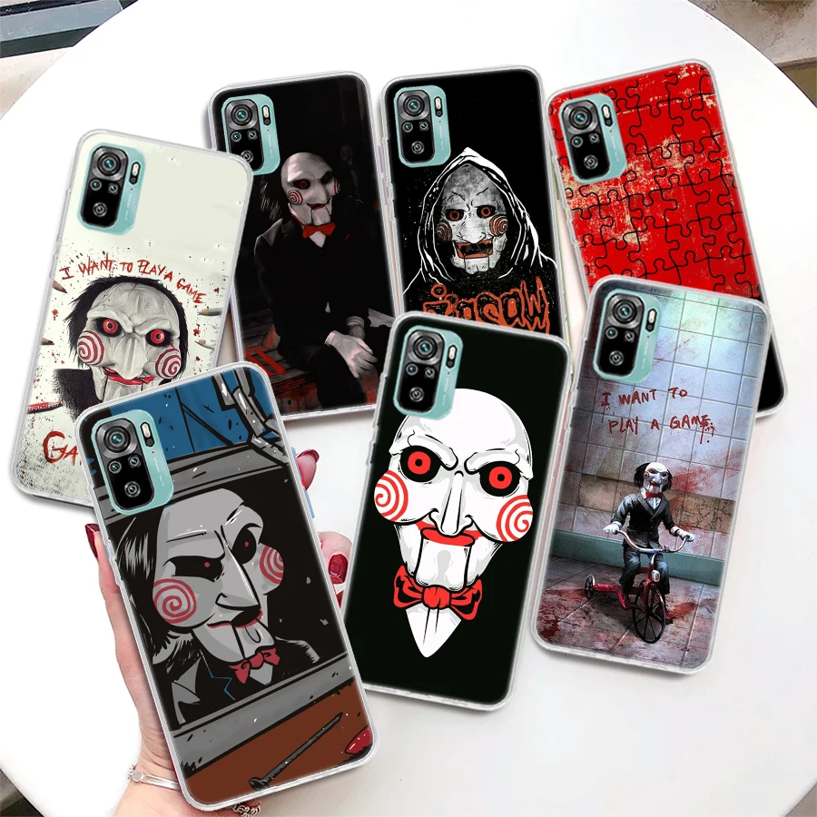 The Jigsaw Killer Horror Coque Phone Case For Xiaomi Redmi Note 13 12S 12 11S 11T 11E Pro Plus 11 10 10S 9 9S 8 8T 5G Cover Note