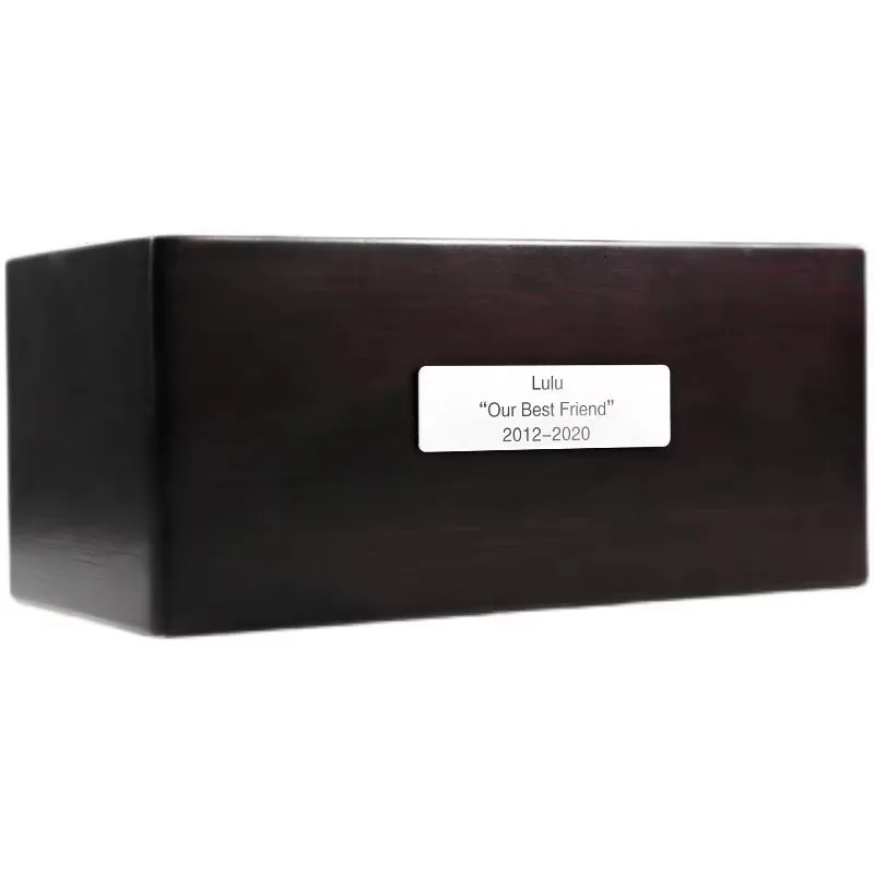 Modern Luxury Pet Cremation Urn with Sandalwood Crystal Photo Dog & Cat Memorial