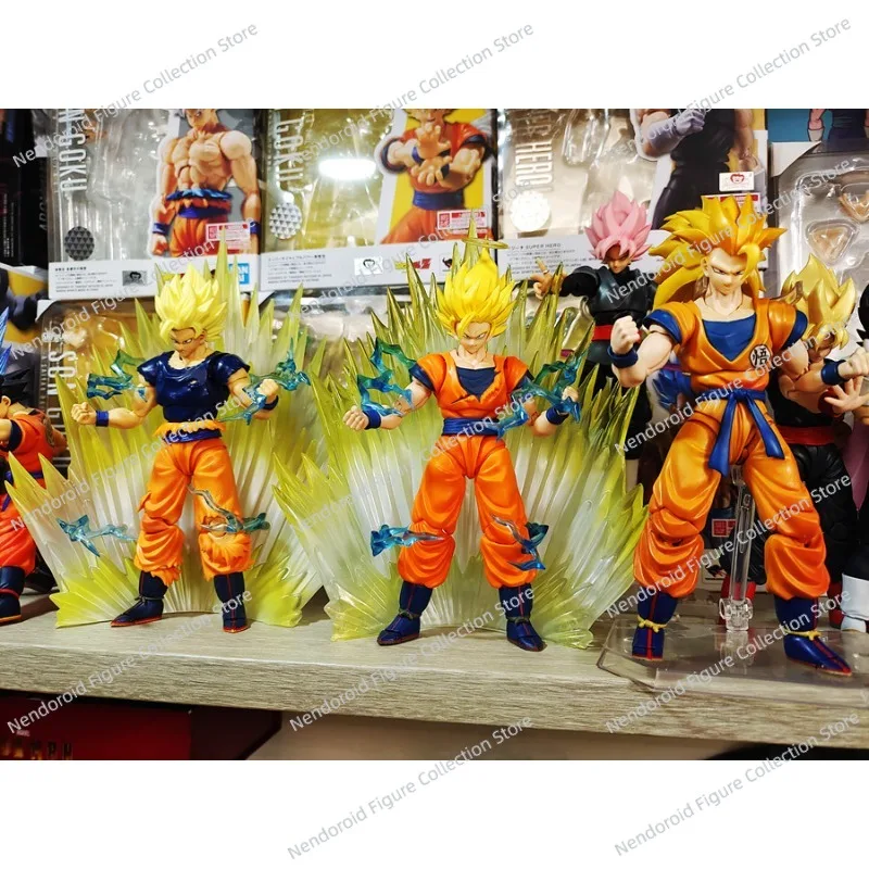 재고 있음 데미노칼 핏 SHF 드래곤볼 SSJ2 손오공 마인 버스터 초사이어인 애니메이션 모델 장난감 액션 피규어 컬렉션 선물