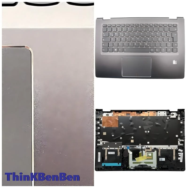 

DE немецкий черный верхний чехол для клавиатуры, упор для рук, чехол для Lenovo Ideapad Yoga 510 14 Flex4 1435 1470 1480 5CB0M32849