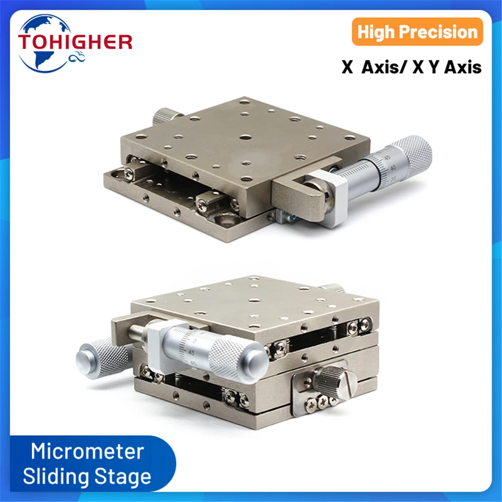 

X/XY-Axis 6.5mm Stroke Displacement Platform Manual Precision Fine-Tuning Mobile Sliding Table LBX40/60 LBY40/60 Stainless Steel