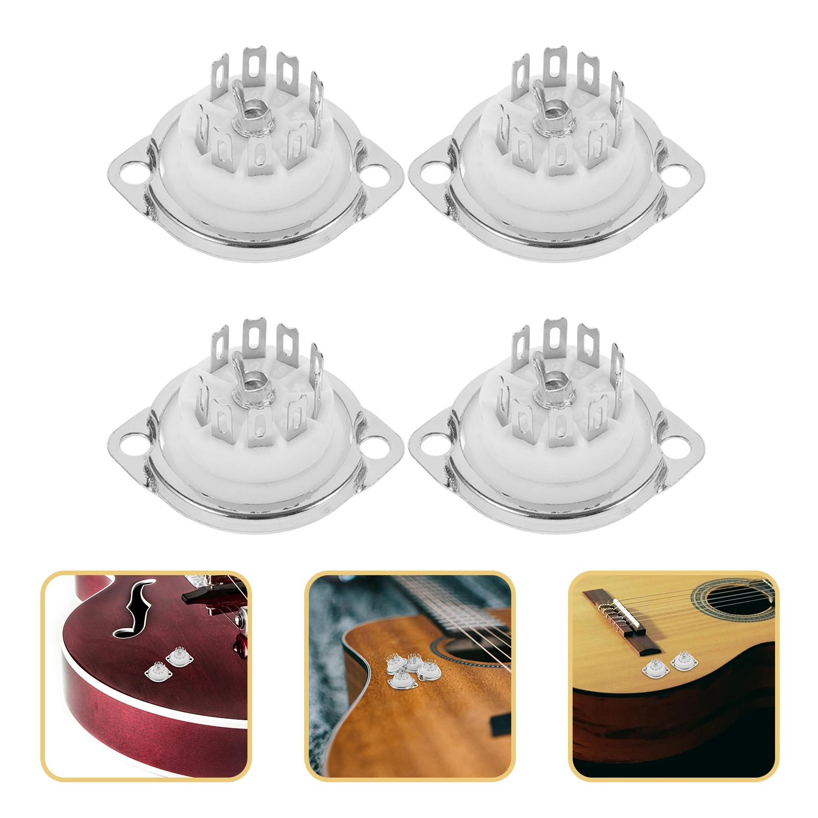 

4pcs Ceramic 9Pin Socket Electronic Tube Holder High Temperature Resistance Audio Equipment Accessory Replacement for Audio