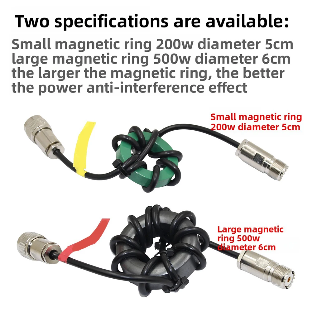 1.8-54MHz Shortwave Choke Ring 1:1 Current Balun For HF Radio Anti Interference RF Communication Test Tool
