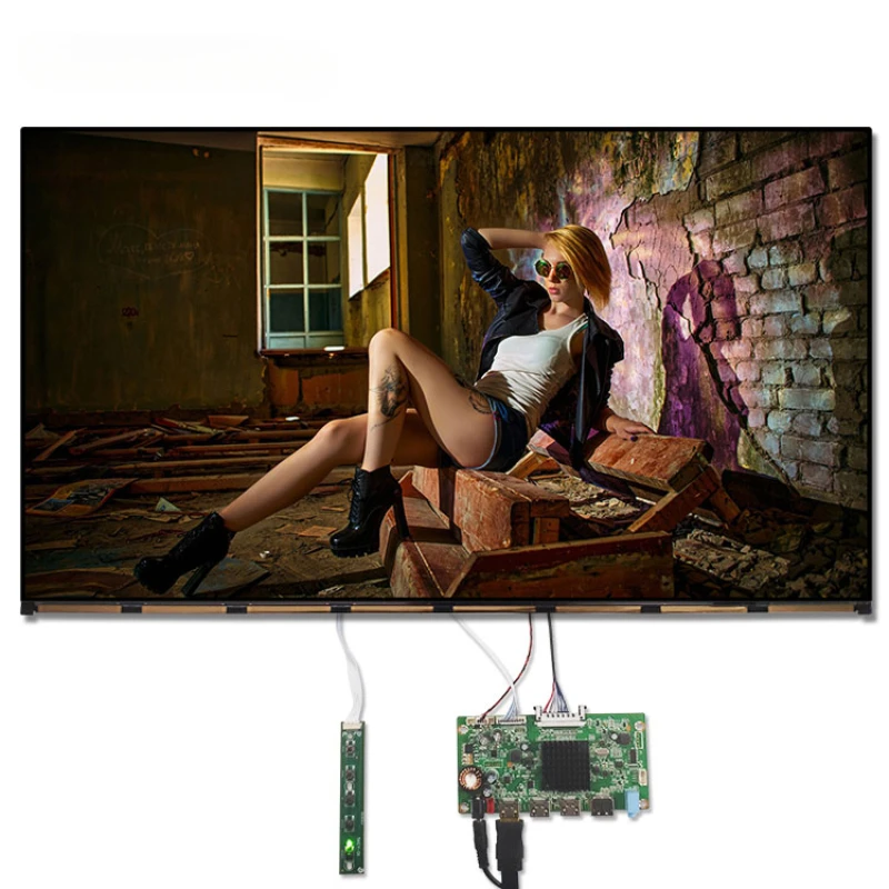 LCD 27in 4k UHD LCD panel ips screen 4 channels edp interface 30 pins controller board 60hz out-of-home advertising