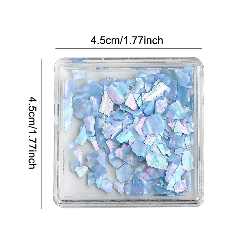1箱 オーロラシェルフレーク アワビネイルチャーム 薄い天然不規則スライスシェルストーン スパンコール マニキュアアートデコレーション