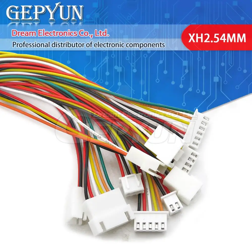 5PCS Micro JST PH2.0mm XH2.54mm Male Female Wire Connector Kit JST 2/3/4/5/6 Pin Plug With Terminal Extension Cable Socket 26AWG