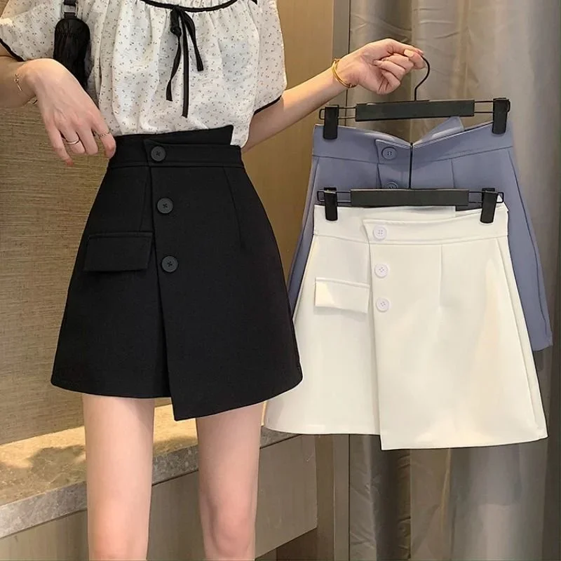 

A-line Skirt Women's Summer Thin 2023 Design High Waist Irregular Skirt Ropa Mujer Mini Skirts Clothes for Women