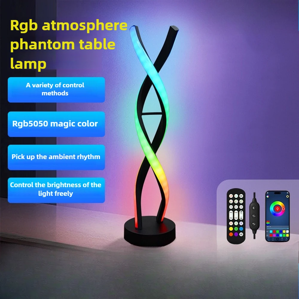 

RGB Special-shaped Atmosphere Symphony Desk Lamp Bluetooth Smart Music Light Living Room Bedroom Desktop LED Atmosphere Light