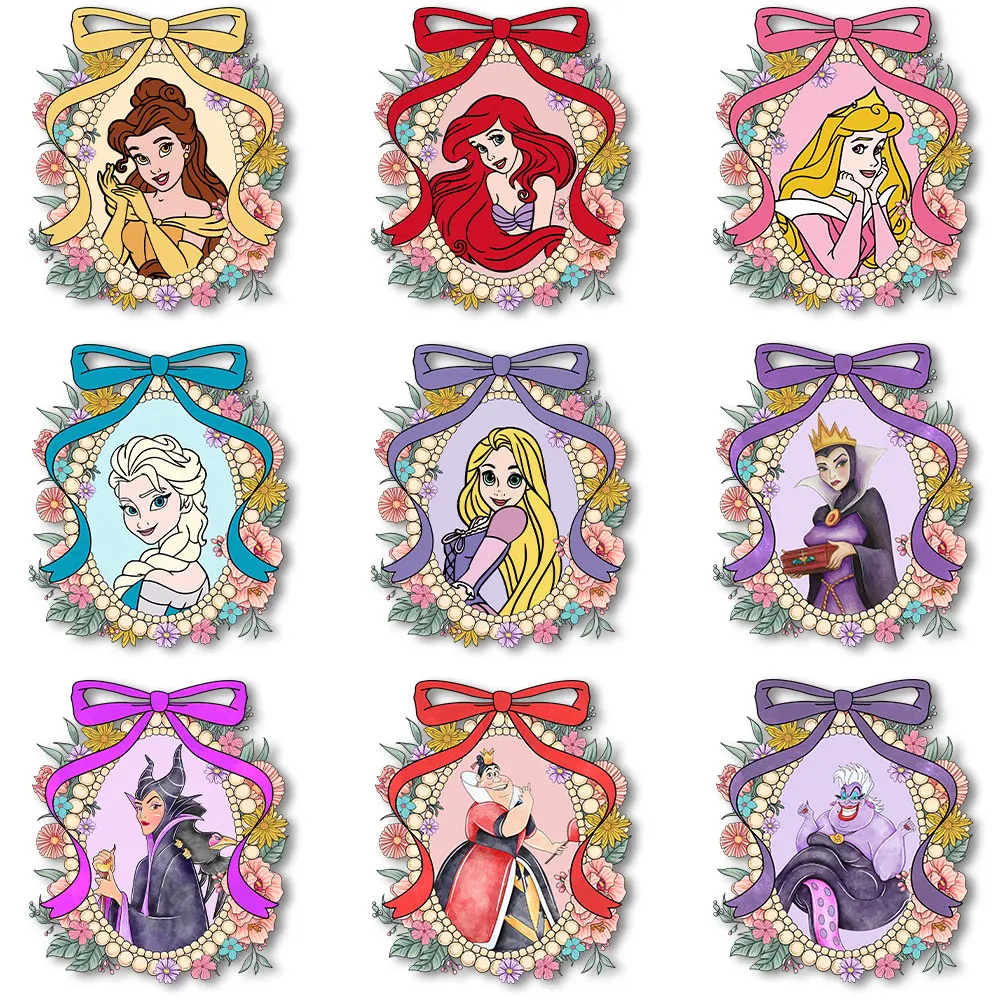 

Princesses Iron on Decals for Clothes DIY patches Iron on Tshirts Heat Press Stickers