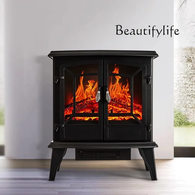 European decorative electronic fireplace small heater simulation flame heater household