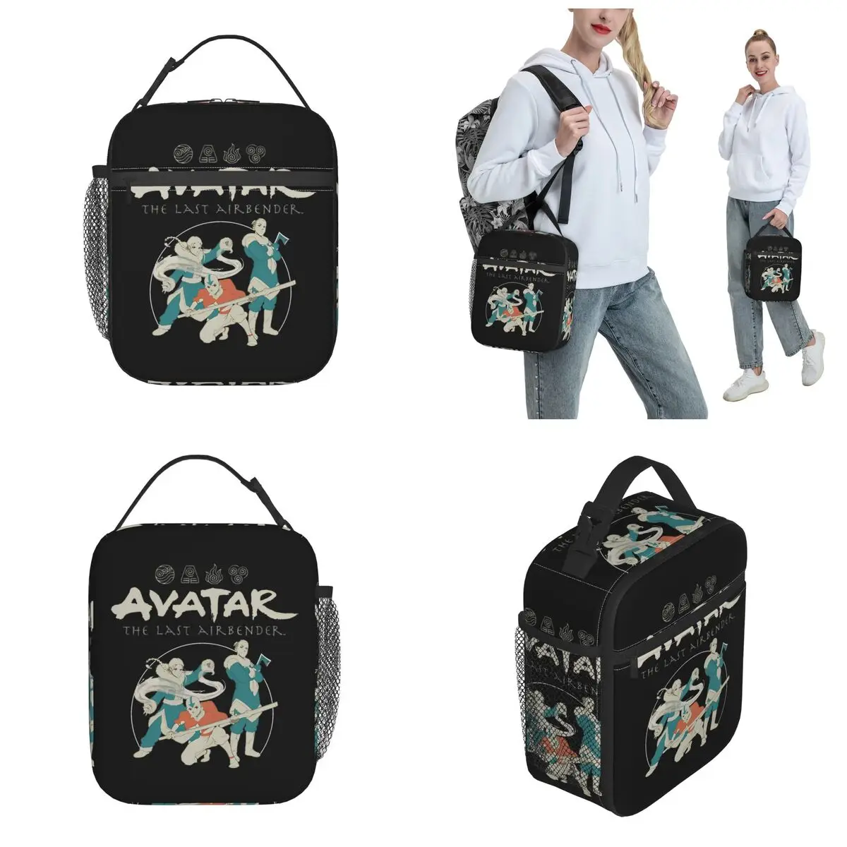 Avatar The Last airdoblador Group Sunset Poster Merch bolsa de almuerzo aislada, bolsa de almacenamiento de alimentos, fiambreras térmicas portátiles