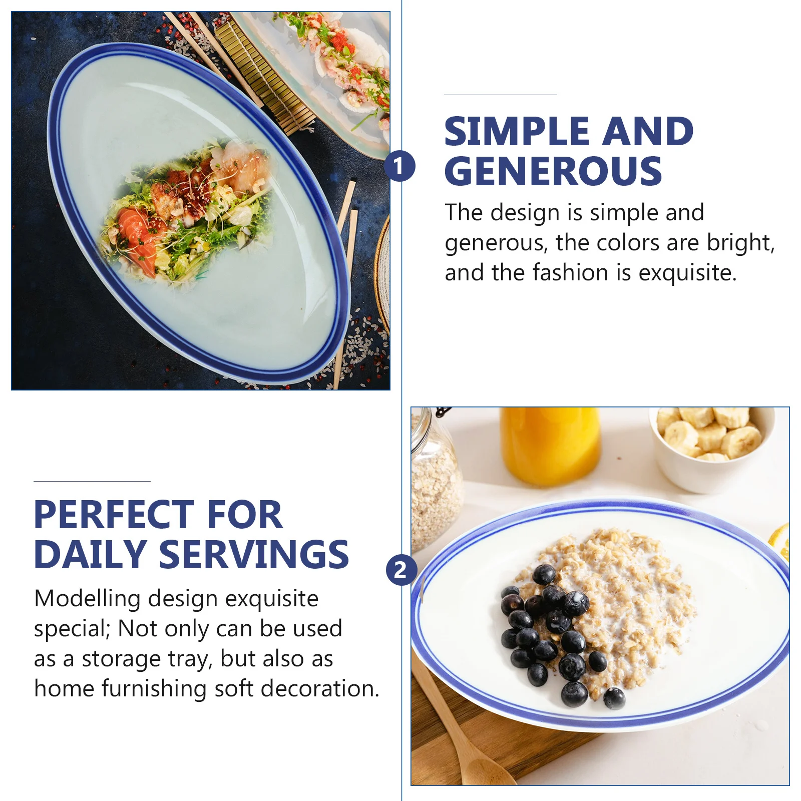 

1pc Vintage Enamel Fish Plate Steamed Fish Serving Dish For Kitchen Tableware Baking Sushi Dessert Fruit Holder Decorative