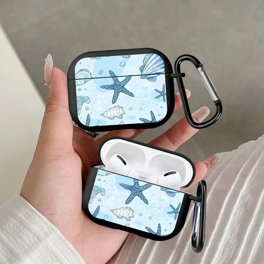 

Earphone Cases Cover Case For Airpods Pro2 2 Pro 1 3 4 Pro3 Conch Starfish