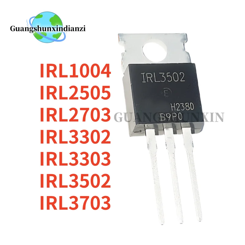 10PCS Brand New IRL1004 IRL3703 IRL2505 IRL3502 IRL2703 IRL3302 IRL3303 TO-220 MOS FET Best Quality In Stock