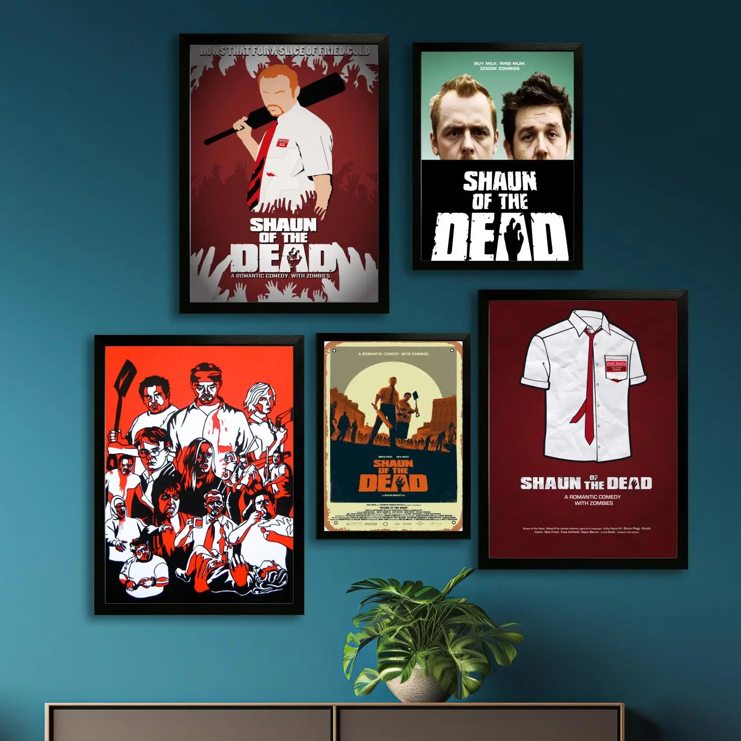 shaun of the dead movie Canvas Art Poster and Wall Art, Picture Print, Modern Family, Bedroom Decor, Posters,Decorative painting