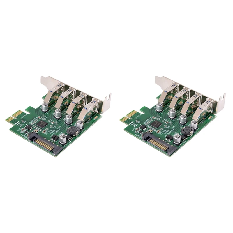 

2X Low Profile 4 Ports PCI-E To USB 3.0 HUB PCI Express Expansion Card Adapter 5Gbps USB1.1/2.0/3.0 Operating Systems