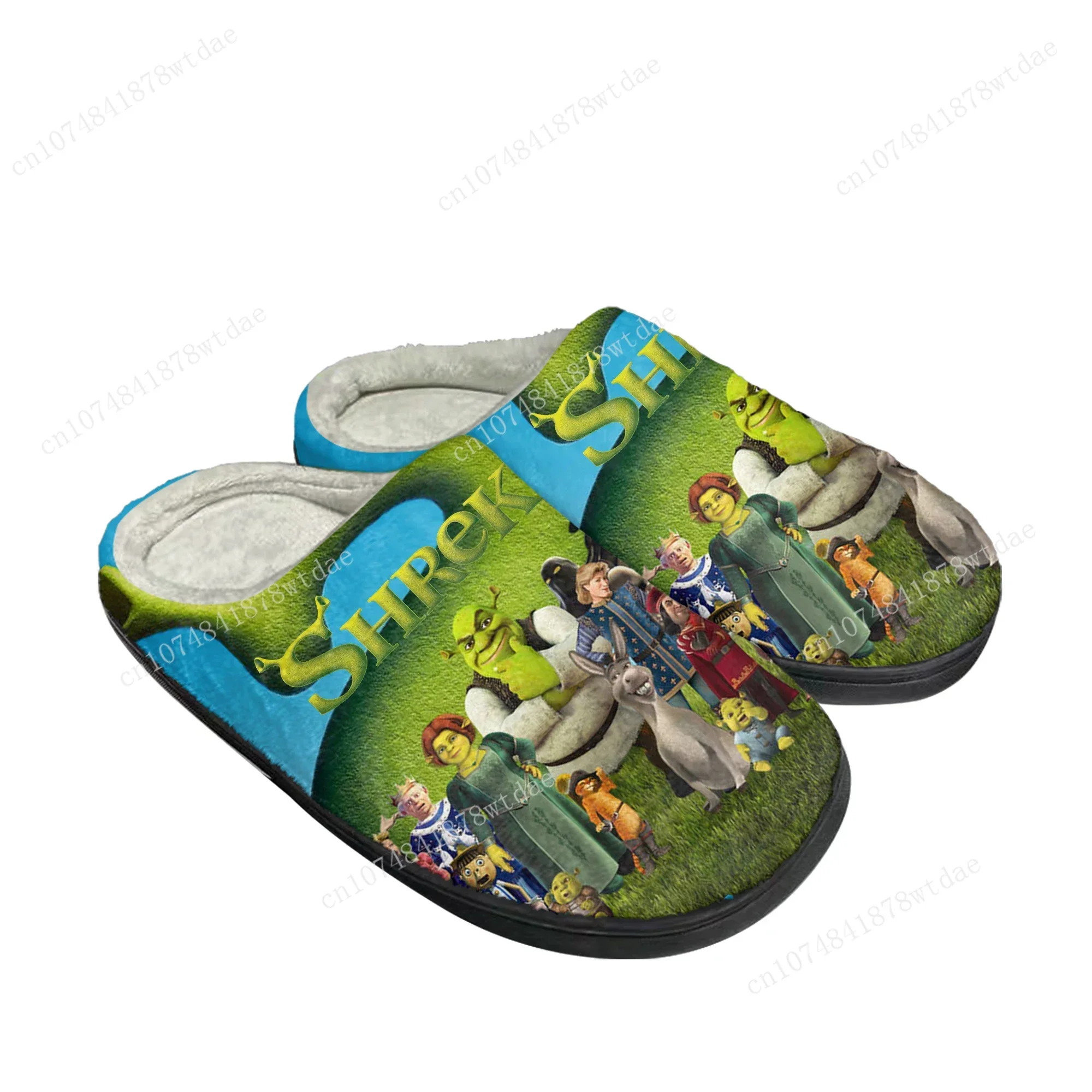 S-Shrek Home Cotton Slippers Mens Womens Plush Bedroom Casual Keep Warm Shoes Anime Cartoon Comics Manga Thermal Indoor Slipper