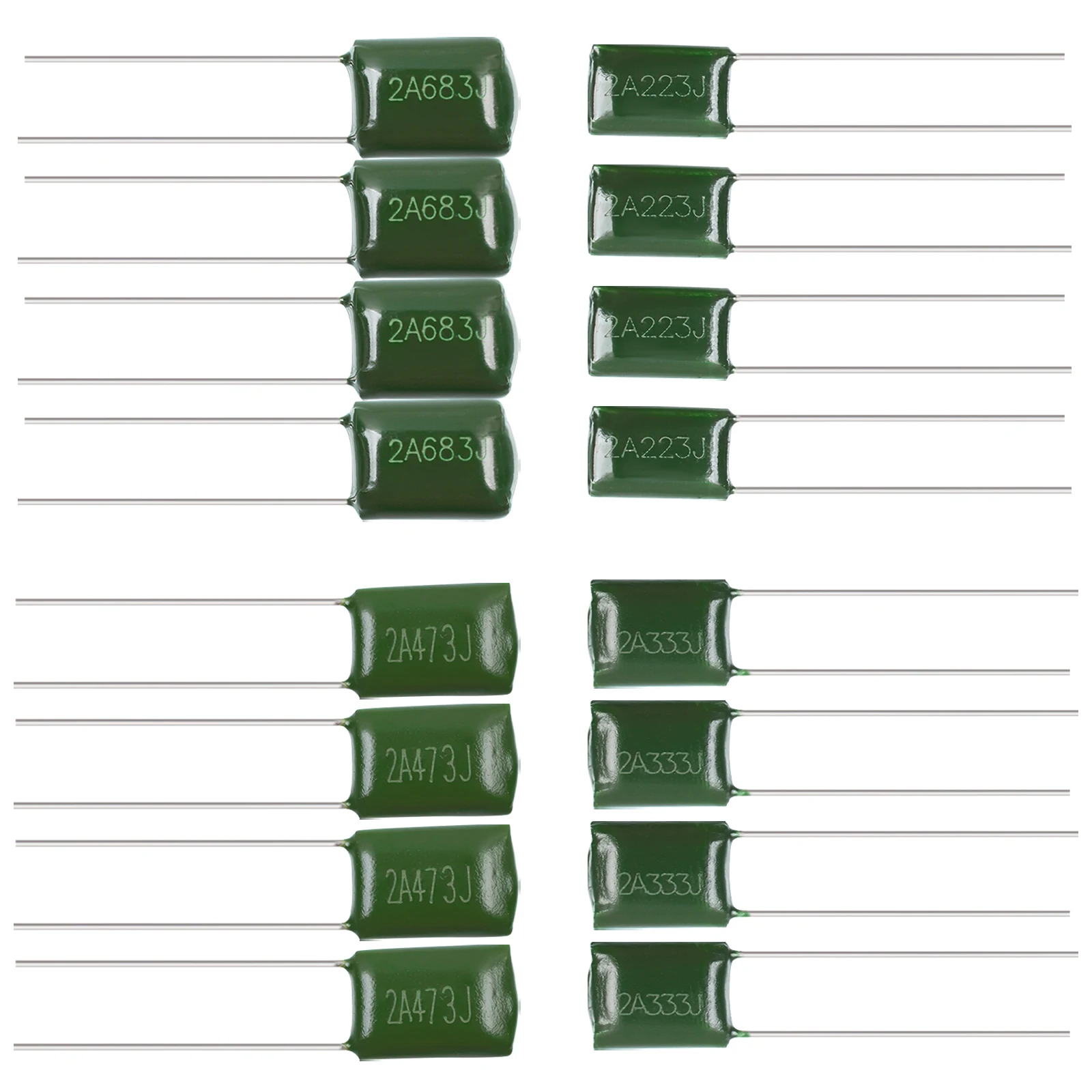 

16pcs Electric 0.047 0.022 0.033 0.068 2A473J 2A223J 2A333J 2A683J Bass Tone Capacitors Guitar Supplies Small Guitar Tone