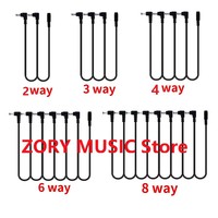 Daisy Chain Cable 1 to 2 3 5 6 8 10 Ways Guitar Effect Pedal Accessory 9V DC Adapter Plug Power Cord