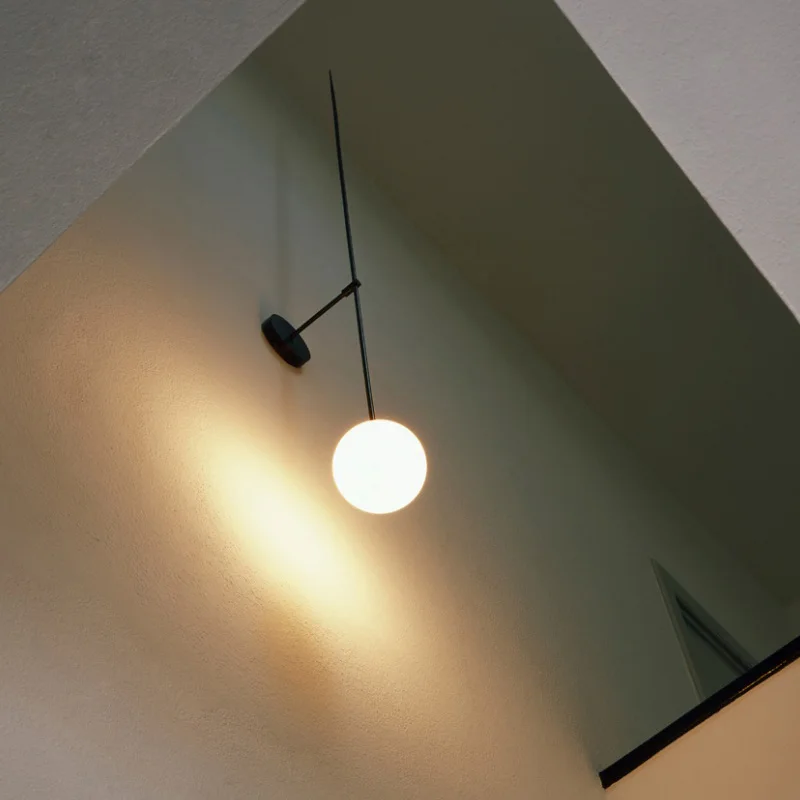 Luces de pared LED de bola de cristal minimalista para el hogar, decoración de fondo de sala de estar, lámpara de dormitorio, Bar y restaurante,